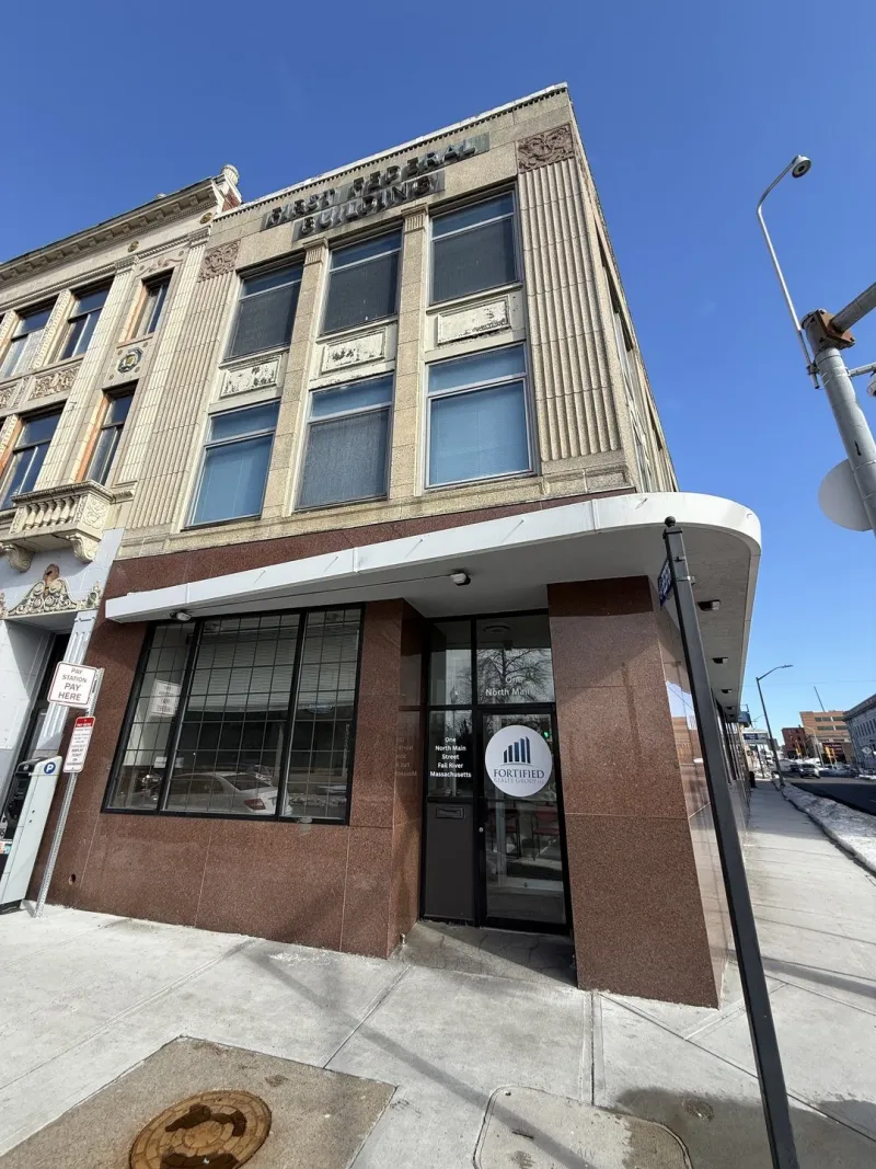 Fortified Realty Group office at One North Main Street, Fall River, Massachusetts — the historic First Federal Building.