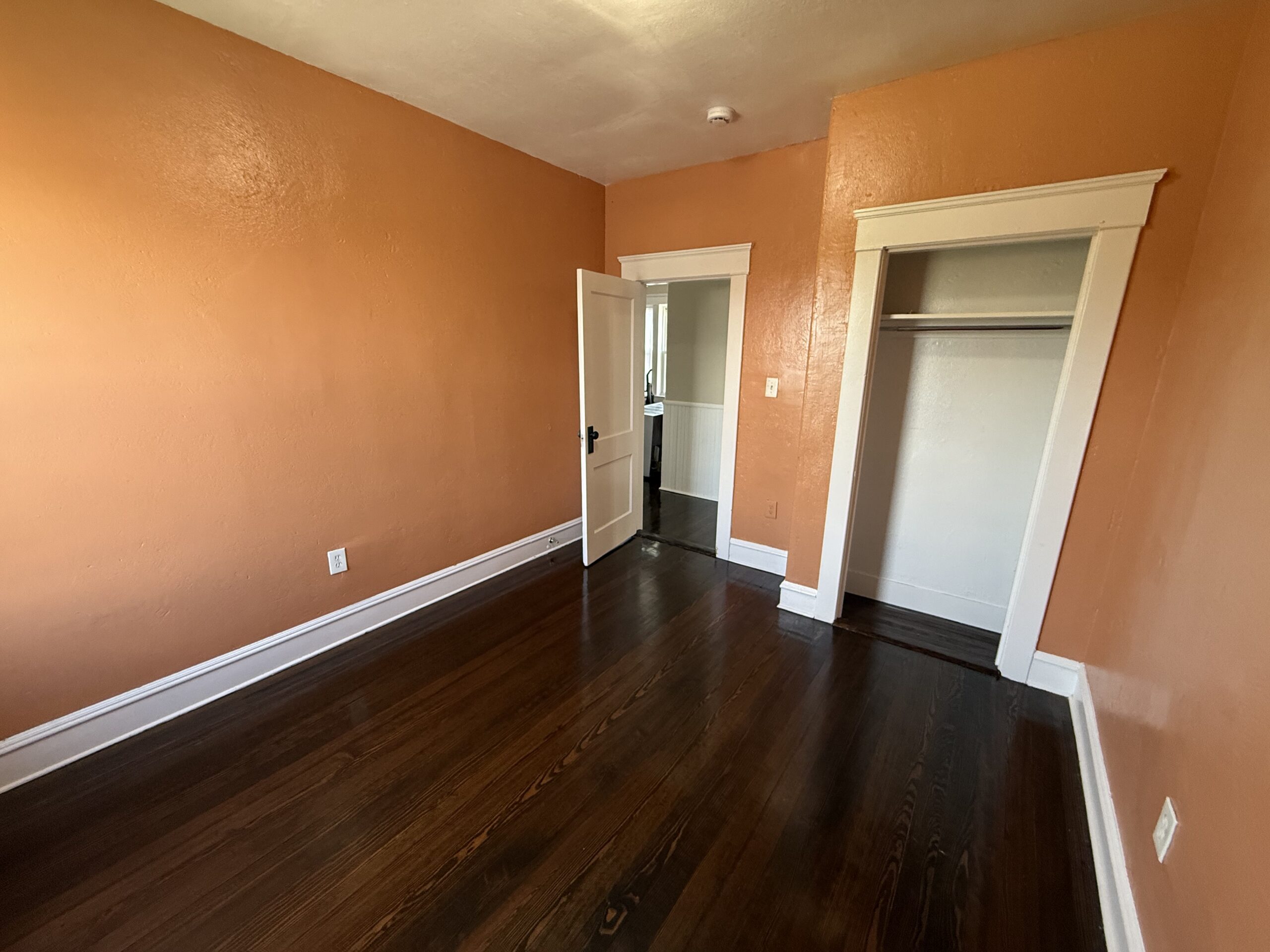 Third bedroom with closet and refinished hardwood at 170 King Street, Fall River MA
