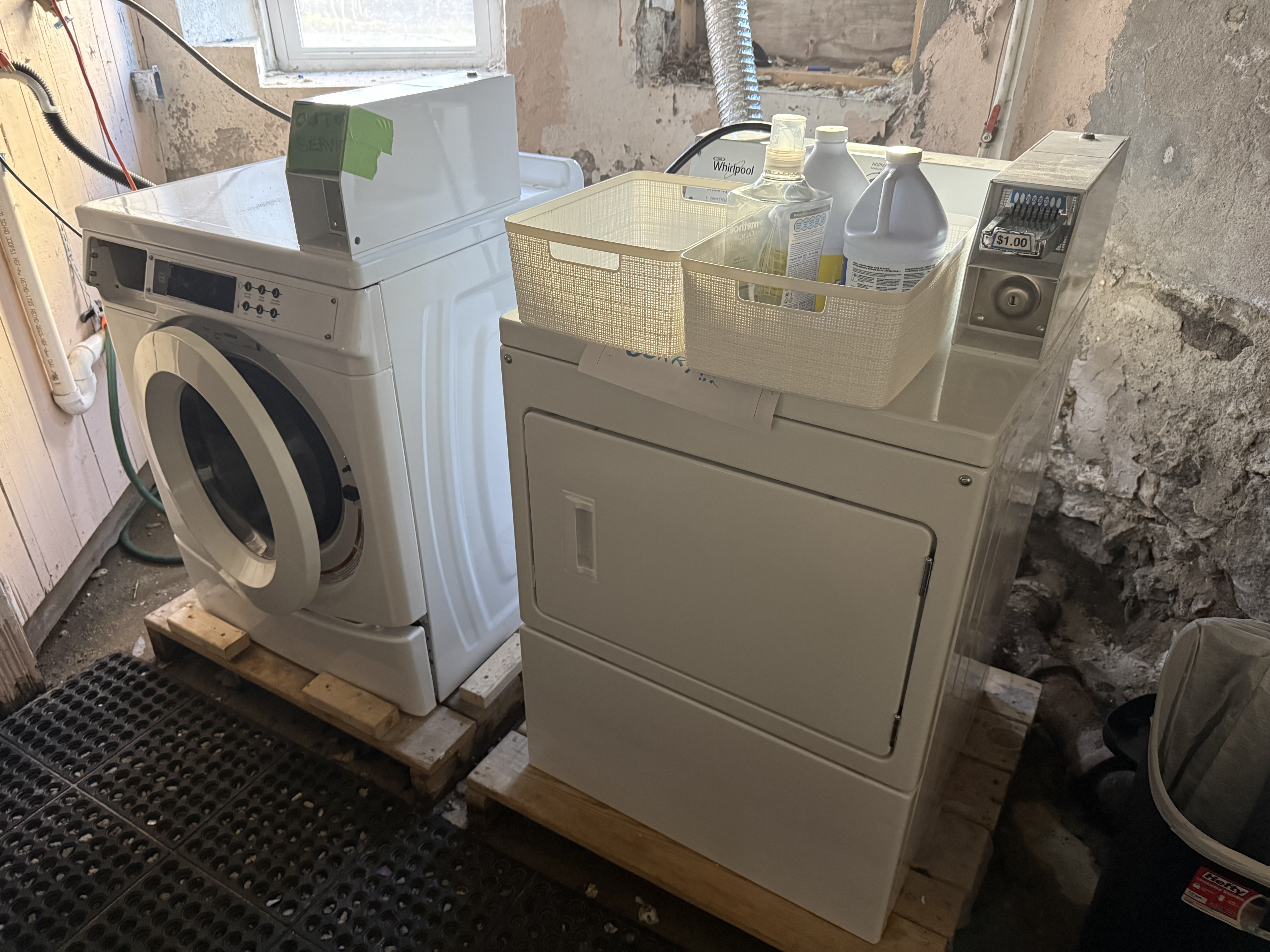 Coin-operated washer and dryer on property at 41 Donnelly St Fall River